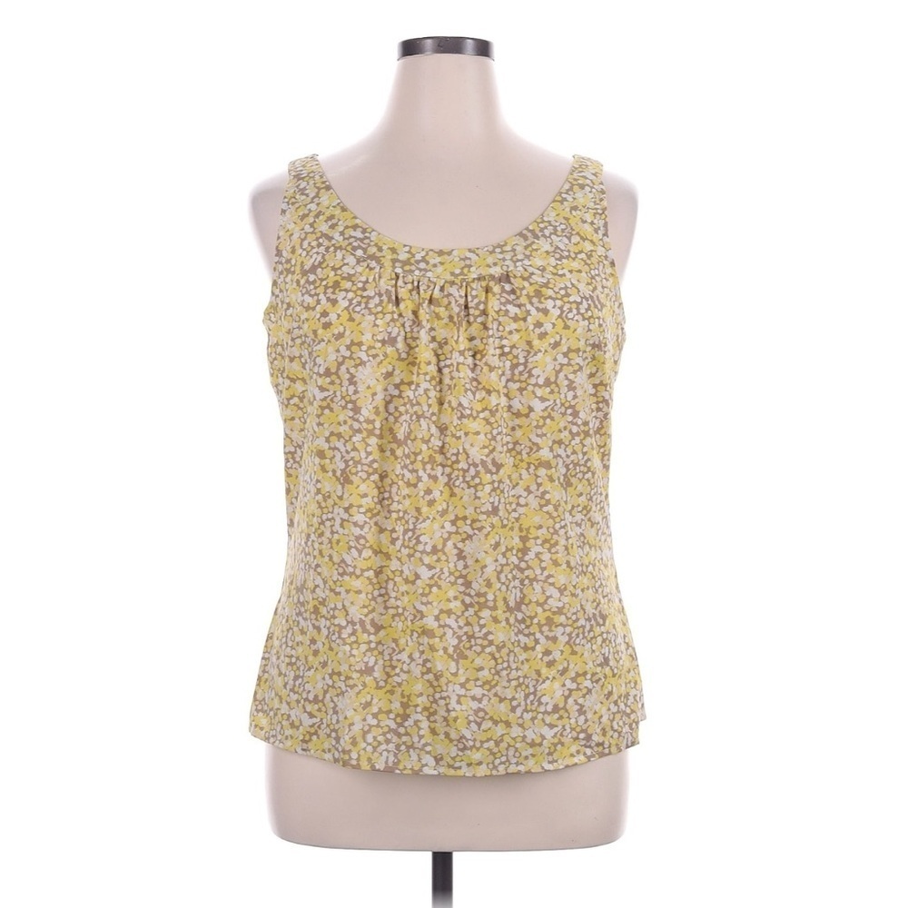 Yellow Floral Sleeveless Top